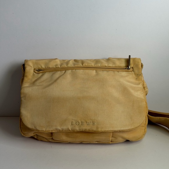 Vintage Loewe Nylon and Leather Crossbody Bag from the 2000s Collection
